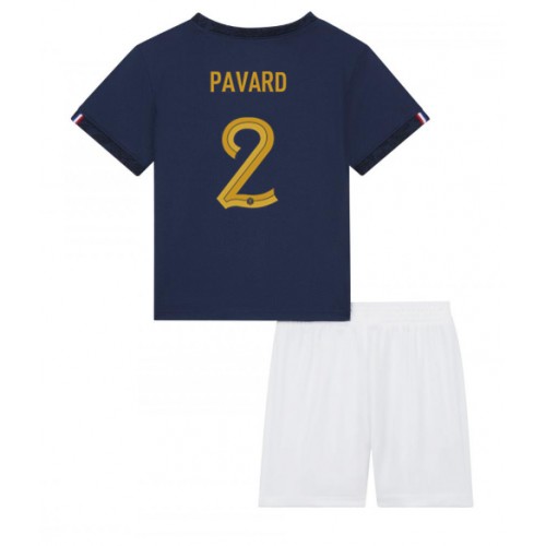 Dětský Fotbalový dres Francie Benjamin Pavard #2 MS 2022 Domácí Krátký Rukáv (+ trenýrky)